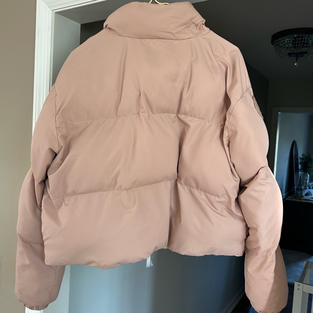 Fabletics Beige Puffer Jacket | Size M - image 2